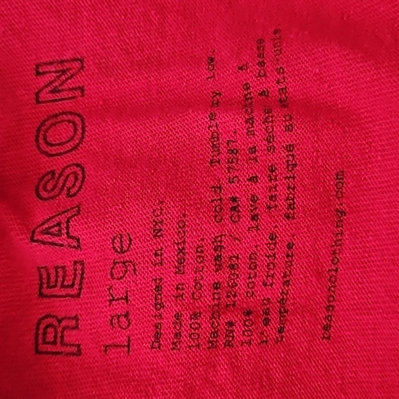 REASON Red Short Sleeve Graphic Tee - Picture 15 of 15